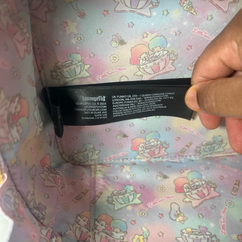 Little Twin Stars By Sanrio Purse Sil 34114 2023 Purple Shoulder No Tags - Picture 8 of 8